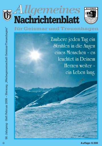 Nachrichtenblatt Jan/Feb 2006 - Werbegemeinschaft Geismar ...