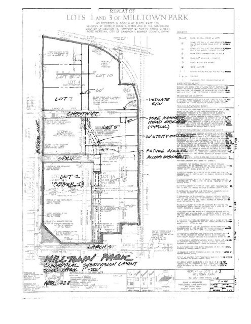 1 Milltown Park Subdivision Replat CITY ... - City of Sandpoint