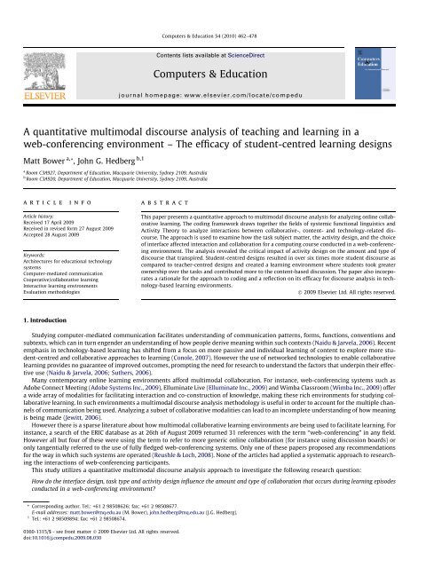 A quantitative multimodal discourse analysis of ... - Anitacrawley.net