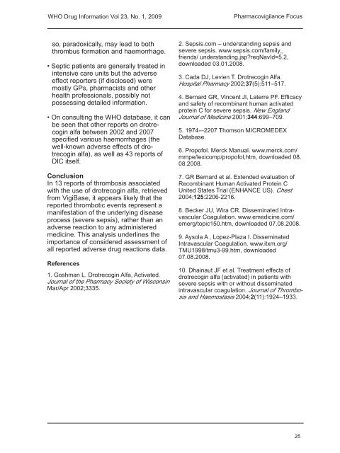 WHO Drug Information Vol. 23, No. 1, 2009 - World Health ...