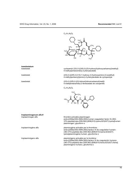 WHO Drug Information Vol. 23, No. 1, 2009 - World Health ...