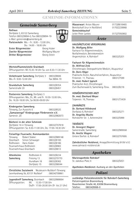 aktuelles aus rohrdorf - CSH Computerservice Hammerschmid