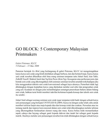 GO BLOCK - Wacana Seni - Universiti Sains Malaysia