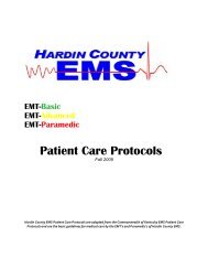 Patient Care Protocols - Hardin County Government