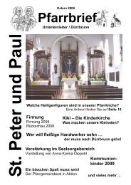 Pfarrbrief 2009 - St. Peter und Paul Unterleinleiter