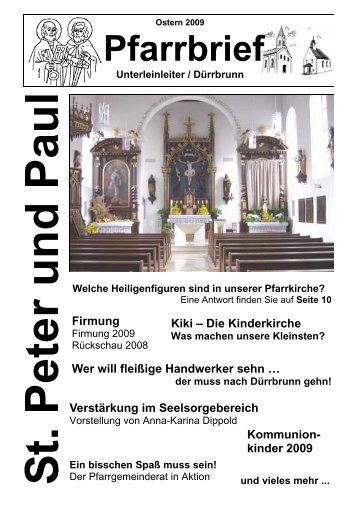 Pfarrbrief 2009 - St. Peter und Paul Unterleinleiter