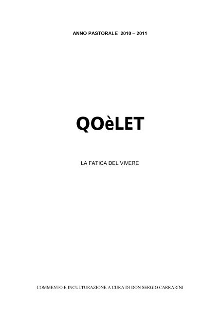 QOÃ¨LET - La Parola nella Vita