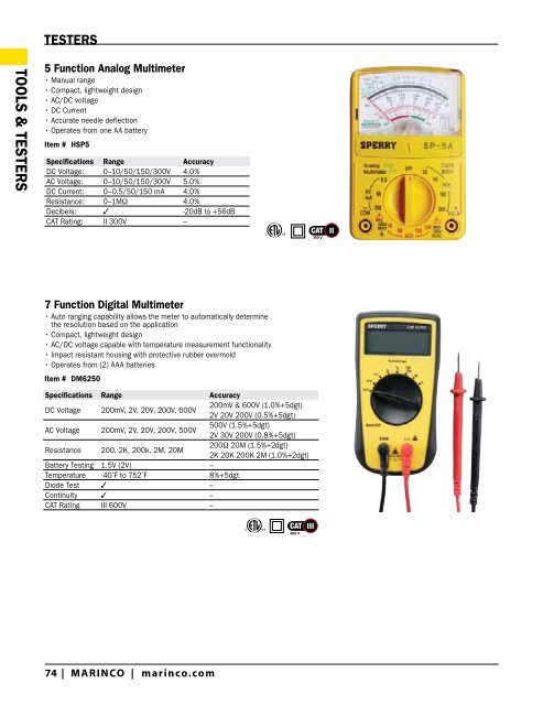 Full Line Product Catalog Full Line P rod uct C atalog - Marine Office