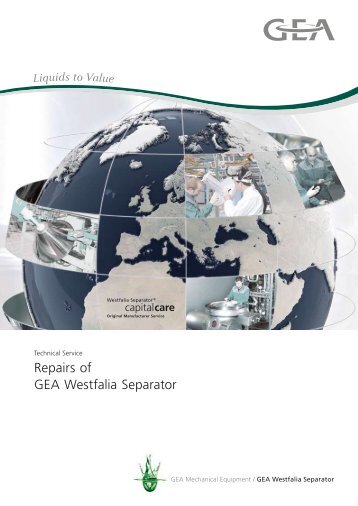Repairs of GEA Westfalia Separator pdf, 133.7 KB