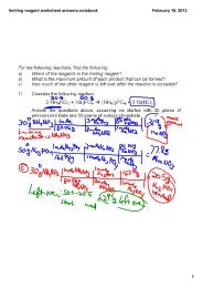 limiting reagent worksheet answers.notebook