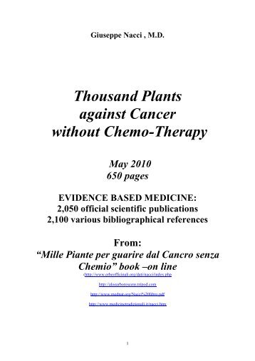 Thousand Plants against Cancer without Chemo-2010(1)