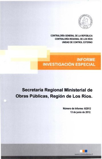 enlace - SubsecretarÃ­a de Obras Publicas - MOP