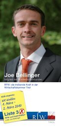 Joe Bellinger - Hart am Wind - rfw-tirol.com