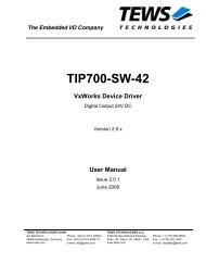 The Embedded I/O Company TIP700-SW-42 VxWorks Device Driver