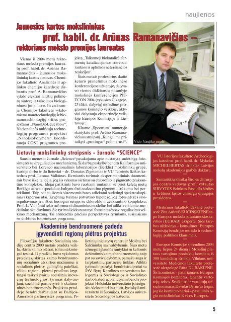 PDF versija - VU naujienos - Vilniaus universitetas