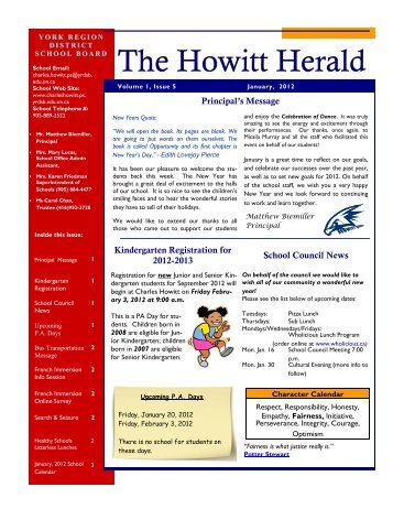 The Howitt Herald - Charles Howitt Public School