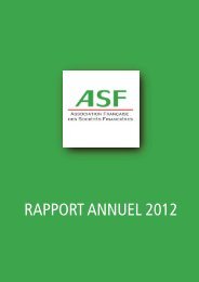 2012 Le rapport annuel de l'ASF