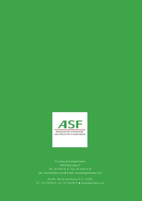 2012 Le rapport annuel de l'ASF