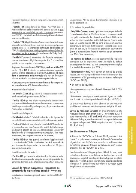 2012 Le rapport annuel de l'ASF