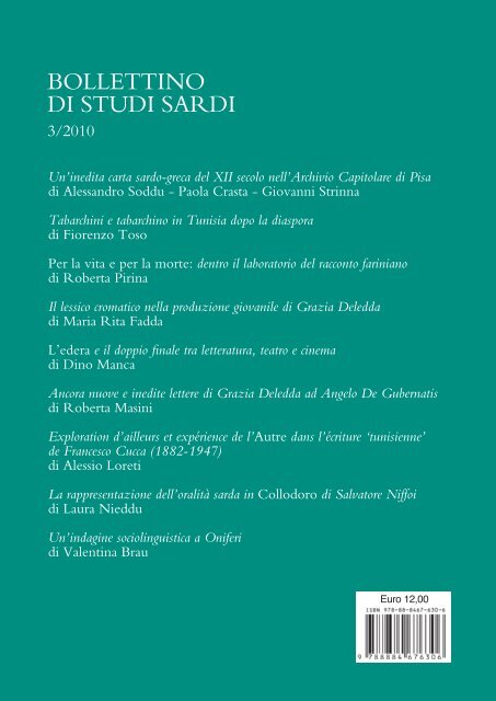 Bollettino di Studi Sardi, III, 2010