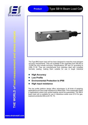 Type SB14 Beam Load Cell - Strainstall UK