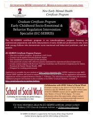 Graduate Certificate Program Early Childhood Socio-Emotional ...