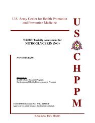 Nitroglycerin - U.S. Army Public Health Command