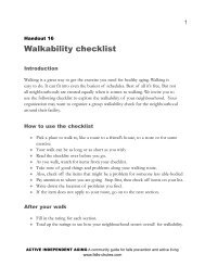 Walkability checklist - Saskatoon Health Region