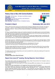 The Bulletin - Rotary Club of Box Hill Central