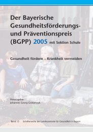 Der Bayerische Gesundheitsförderungs- Und Präventionspreis (BGPP