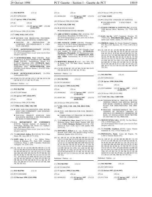 PCT/1998/43 - World Intellectual Property Organization