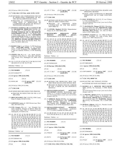 PCT/1998/43 - World Intellectual Property Organization