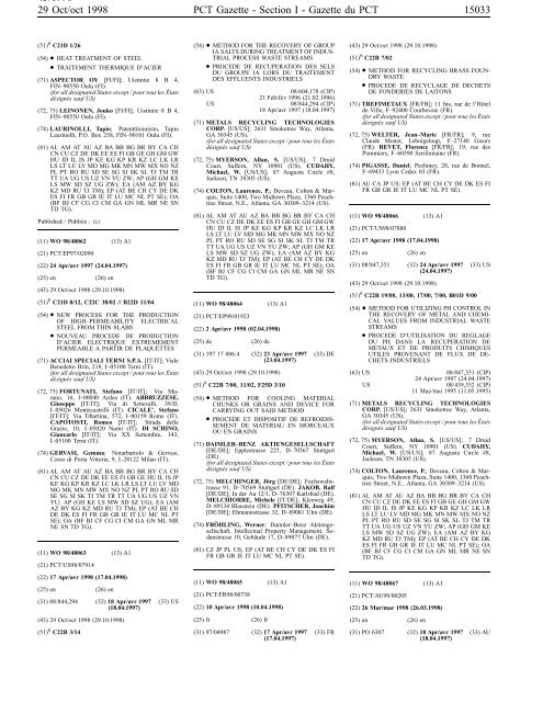 PCT/1998/43 - World Intellectual Property Organization