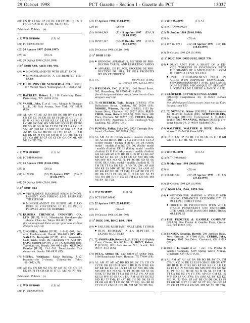 PCT/1998/43 - World Intellectual Property Organization