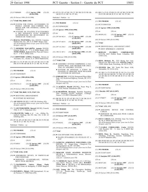 PCT/1998/43 - World Intellectual Property Organization