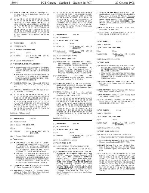 PCT/1998/43 - World Intellectual Property Organization