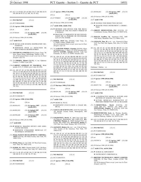 PCT/1998/43 - World Intellectual Property Organization