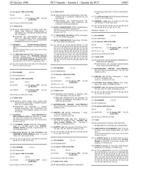 PCT/1998/43 - World Intellectual Property Organization