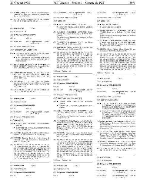 PCT/1998/43 - World Intellectual Property Organization