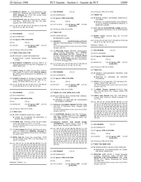 PCT/1998/43 - World Intellectual Property Organization