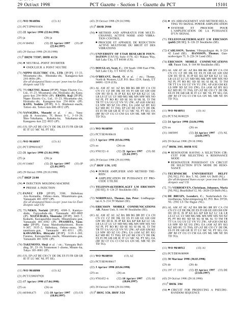 PCT/1998/43 - World Intellectual Property Organization