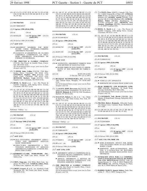 PCT/1998/43 - World Intellectual Property Organization