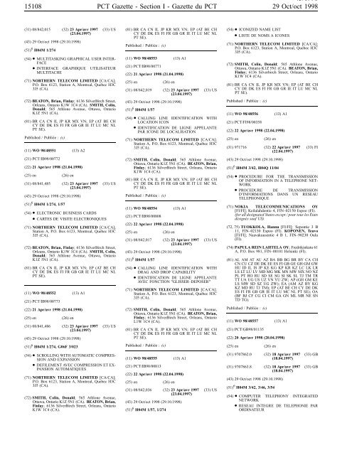 PCT/1998/43 - World Intellectual Property Organization