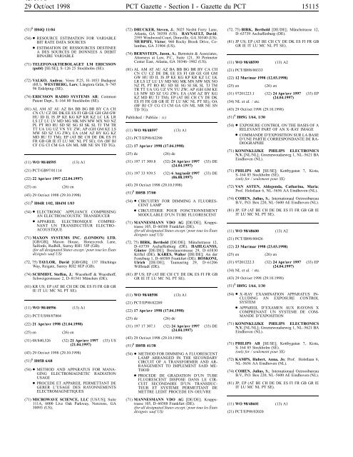 PCT/1998/43 - World Intellectual Property Organization