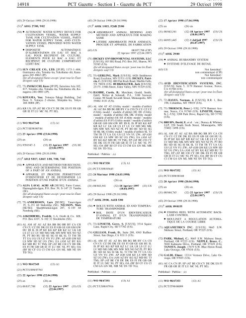 PCT/1998/43 - World Intellectual Property Organization