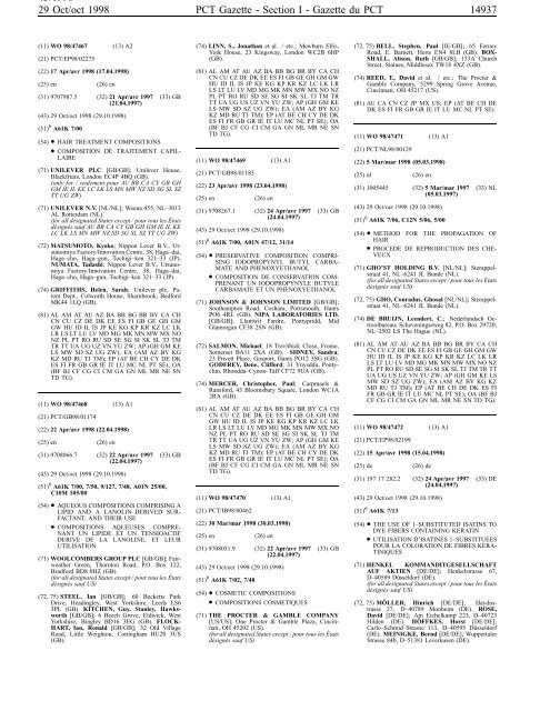 PCT/1998/43 - World Intellectual Property Organization