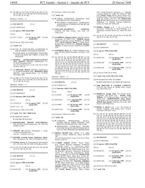 PCT/1998/43 - World Intellectual Property Organization