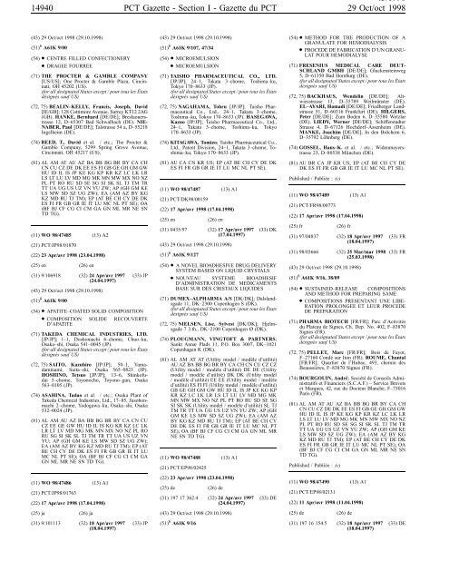 PCT/1998/43 - World Intellectual Property Organization