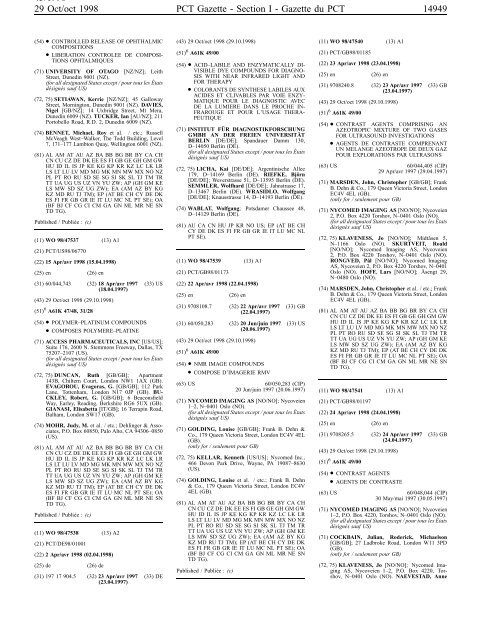 PCT/1998/43 - World Intellectual Property Organization