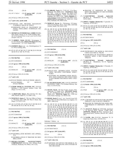 PCT/1998/43 - World Intellectual Property Organization